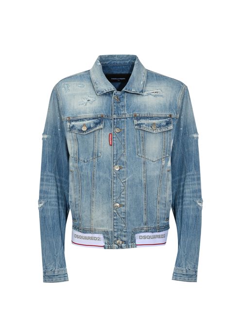 Giacca over in denim lavaggio chiaro Cool Kids DSQUARED2 | S71AN0669 D30038470